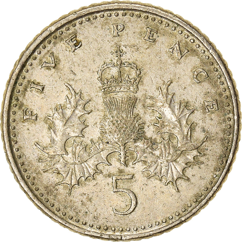 Münze, Großbritannien, 5 Pence, 1991