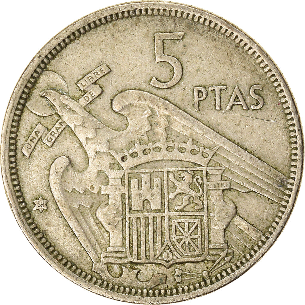 Moneda, España, 5 Pesetas, 1957 (58)
