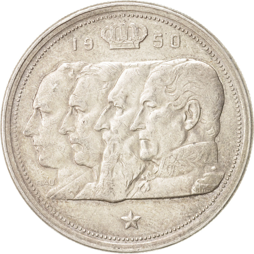 Coin, Belgium, 100 Francs, 100 Frank, 1950, EF(40-45), Silver, KM:138.1