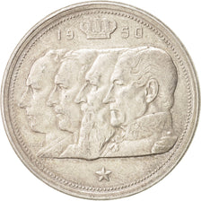 Coin, Belgium, 100 Francs, 100 Frank, 1950, EF(40-45), Silver, KM:138.1
