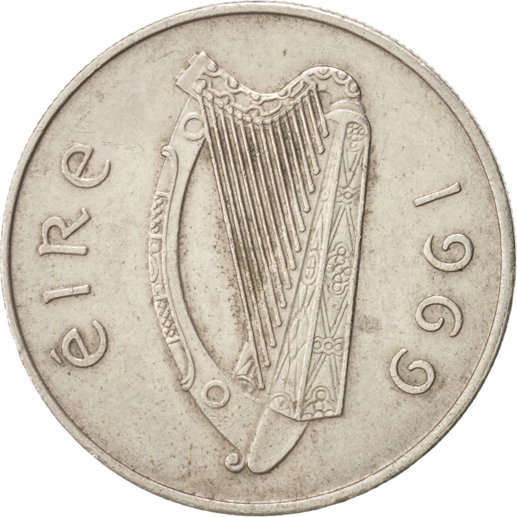 Coin, IRELAND REPUBLIC, 5 Pence, 1969, EF(40-45), Copper-nickel, KM:22