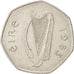 IRELAND REPUBLIC, 50 Pence, 1983, EF(40-45), Copper-nickel, KM:24