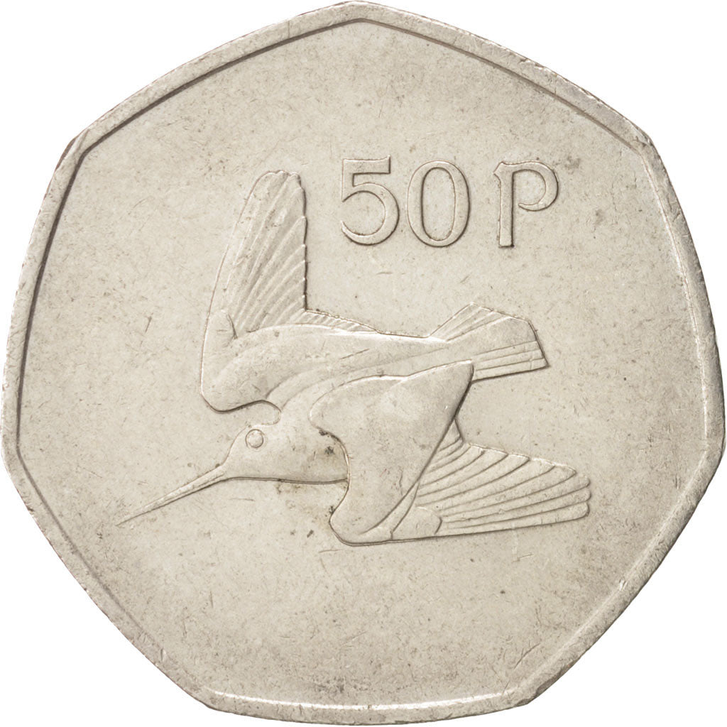 IRELAND REPUBLIC, 50 Pence, 1983, EF(40-45), Copper-nickel, KM:24