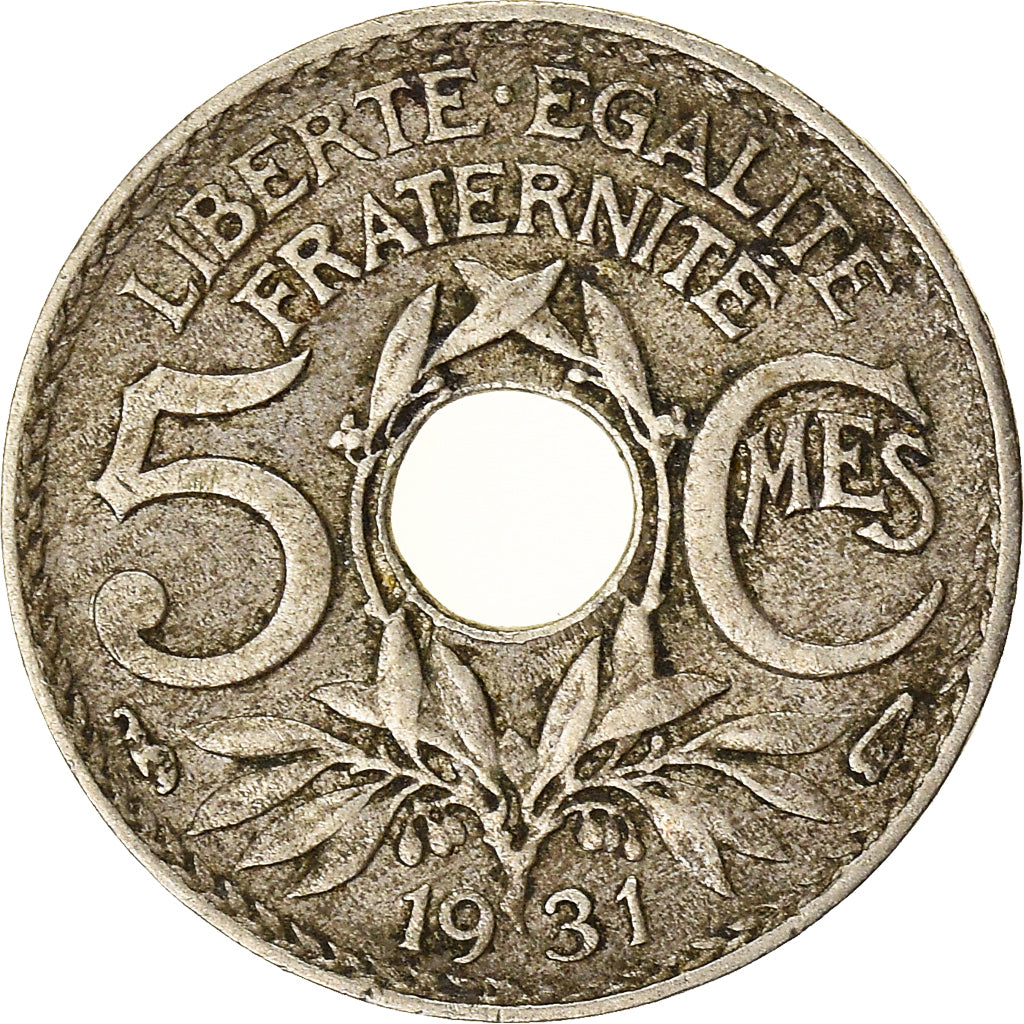 Munten, Frankrijk, 5 Centimes, 1931