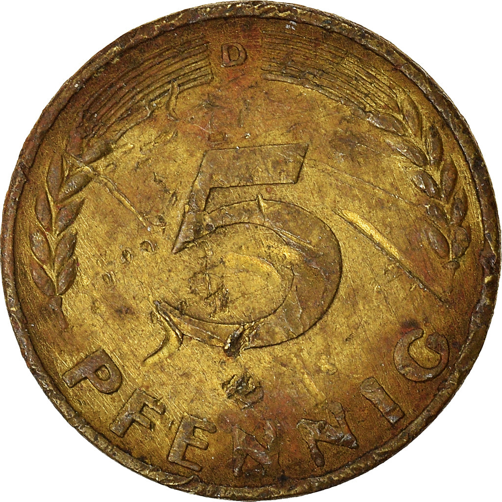 Monnaie, République fédérale allemande, 5 Pfennig, 1950