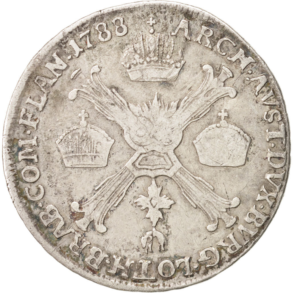 Coin, AUSTRIAN NETHERLANDS, Joseph II, 1/4 Kronenthaler, 1788, Günzburg