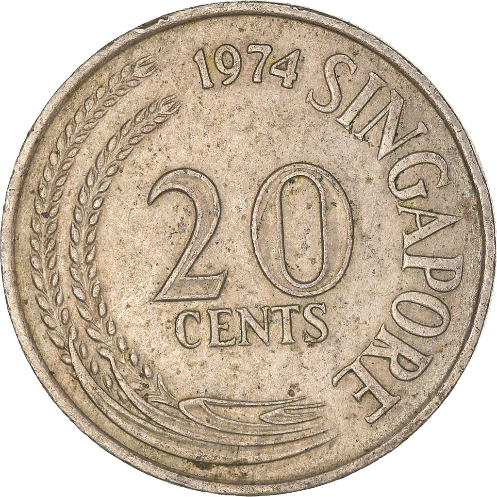 Moneta, Singapur, 20 Cents, 1974
