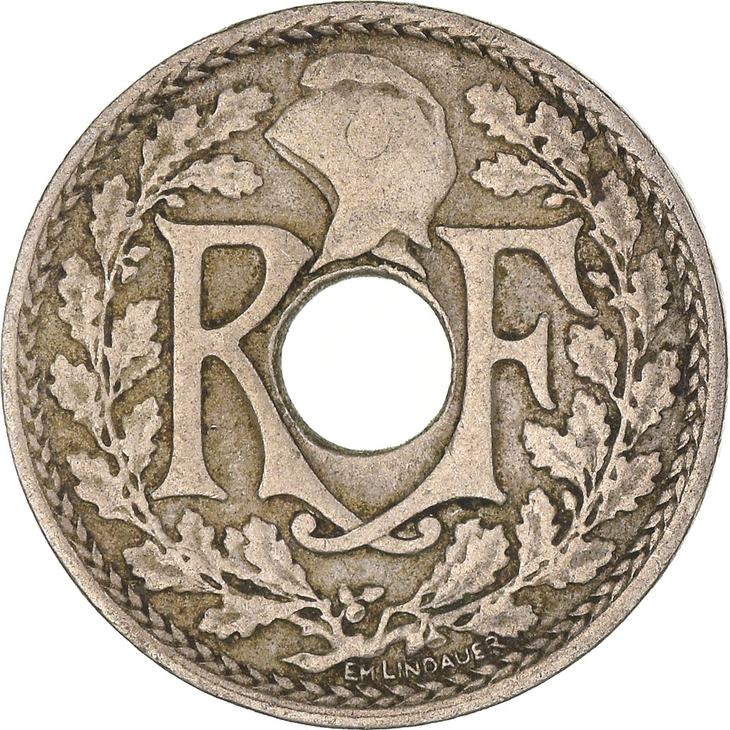 Moneta, Francja, 5 Centimes, 1920
