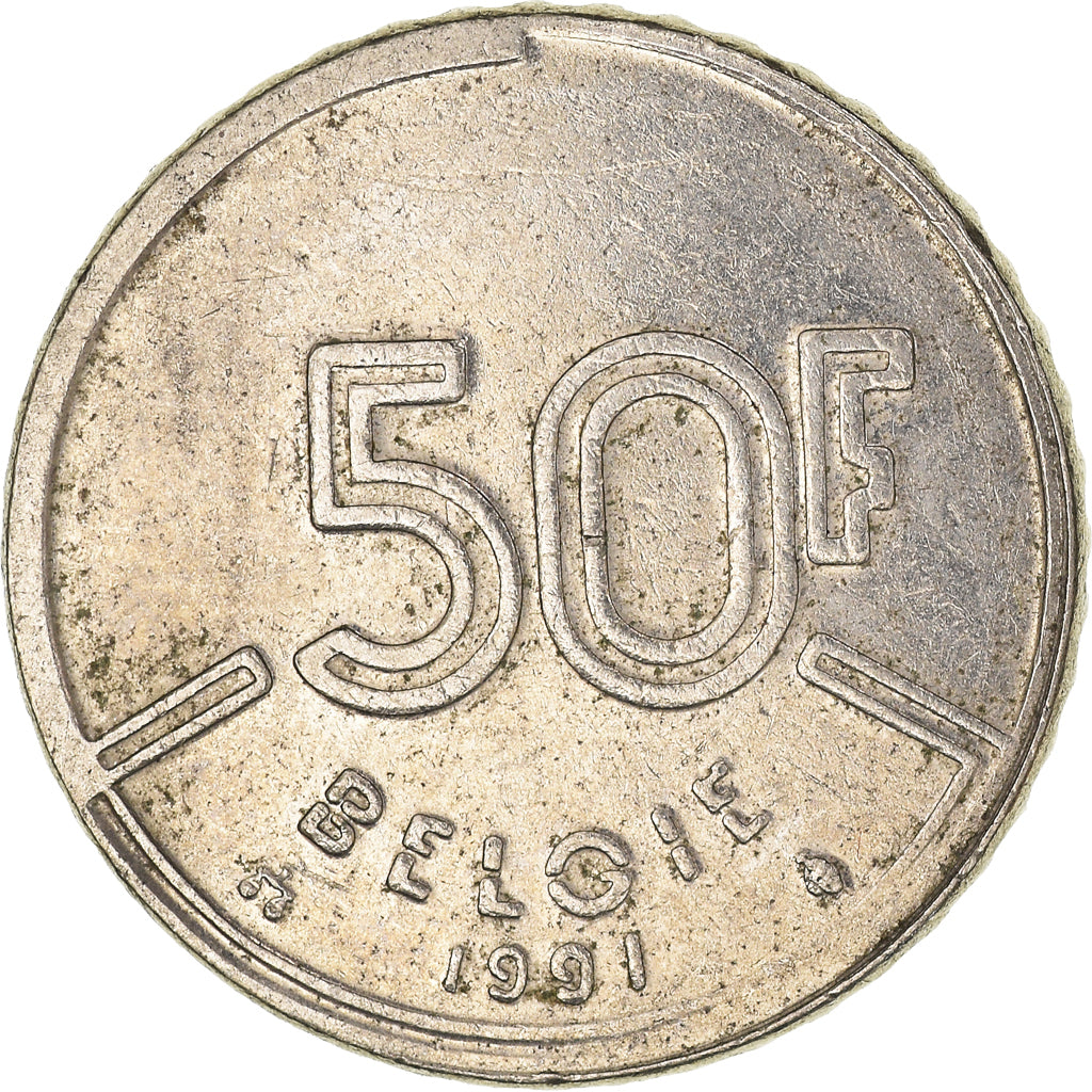 Moneta, Belgio, 50 Francs, 50 Frank, 1991