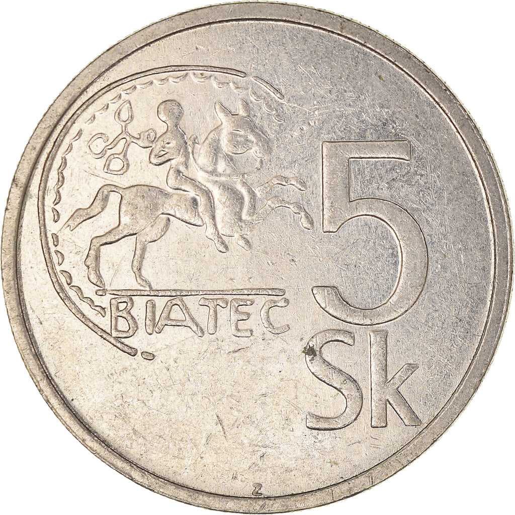 Moneta, Słowacja, 5 Koruna, 1993