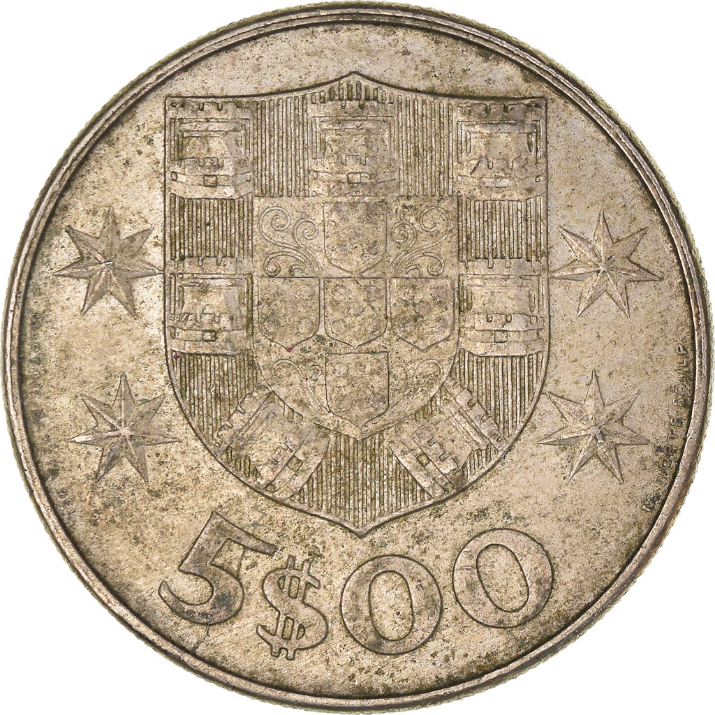 Moneta, Portogallo, 5 Escudos, 1977