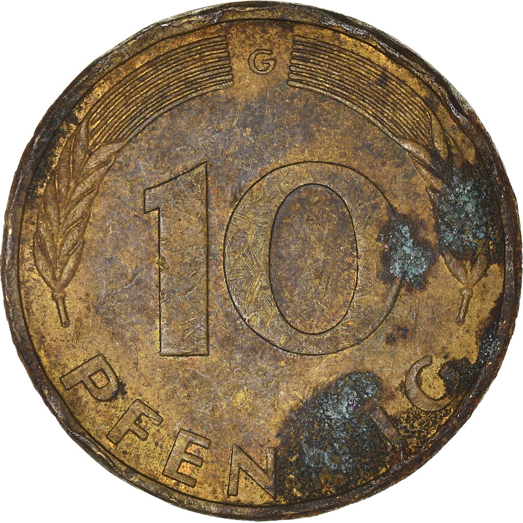 Moeda, ALEMANHA - REPÚBLICA FEDERAL, 10 Pfennig, 1978