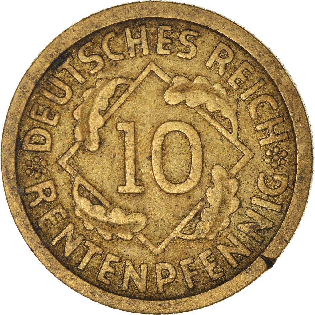 Munten, Duitsland, Weimarrepubliek, 10 Rentenpfennig, 1923