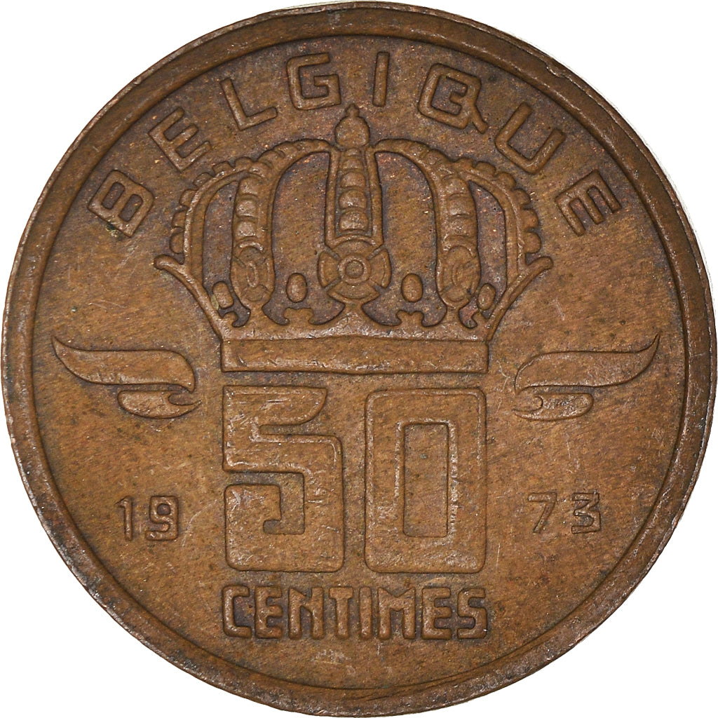 Moneta, Belgia, 50 Centimes, 1973