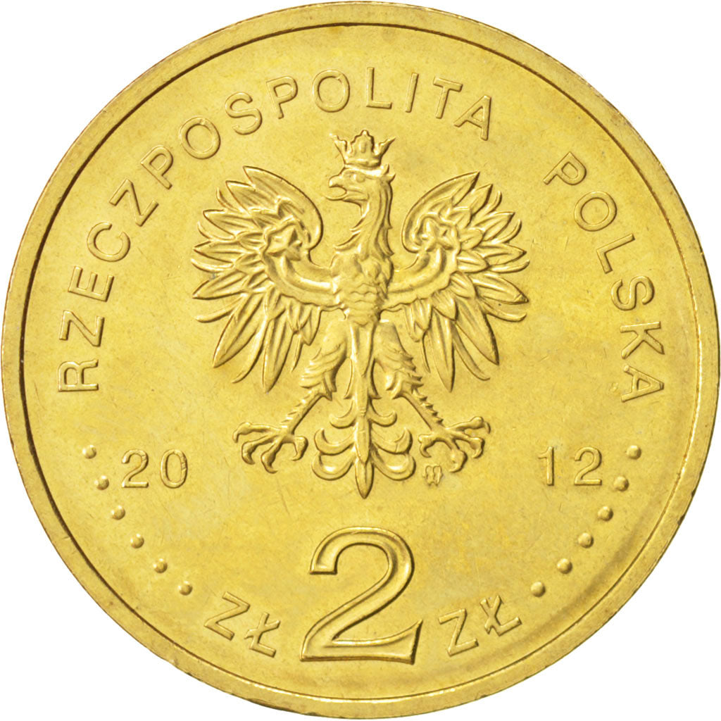 Poland, 2 Zlote, 2012, Warsaw, MS(63), Brass, KM:841