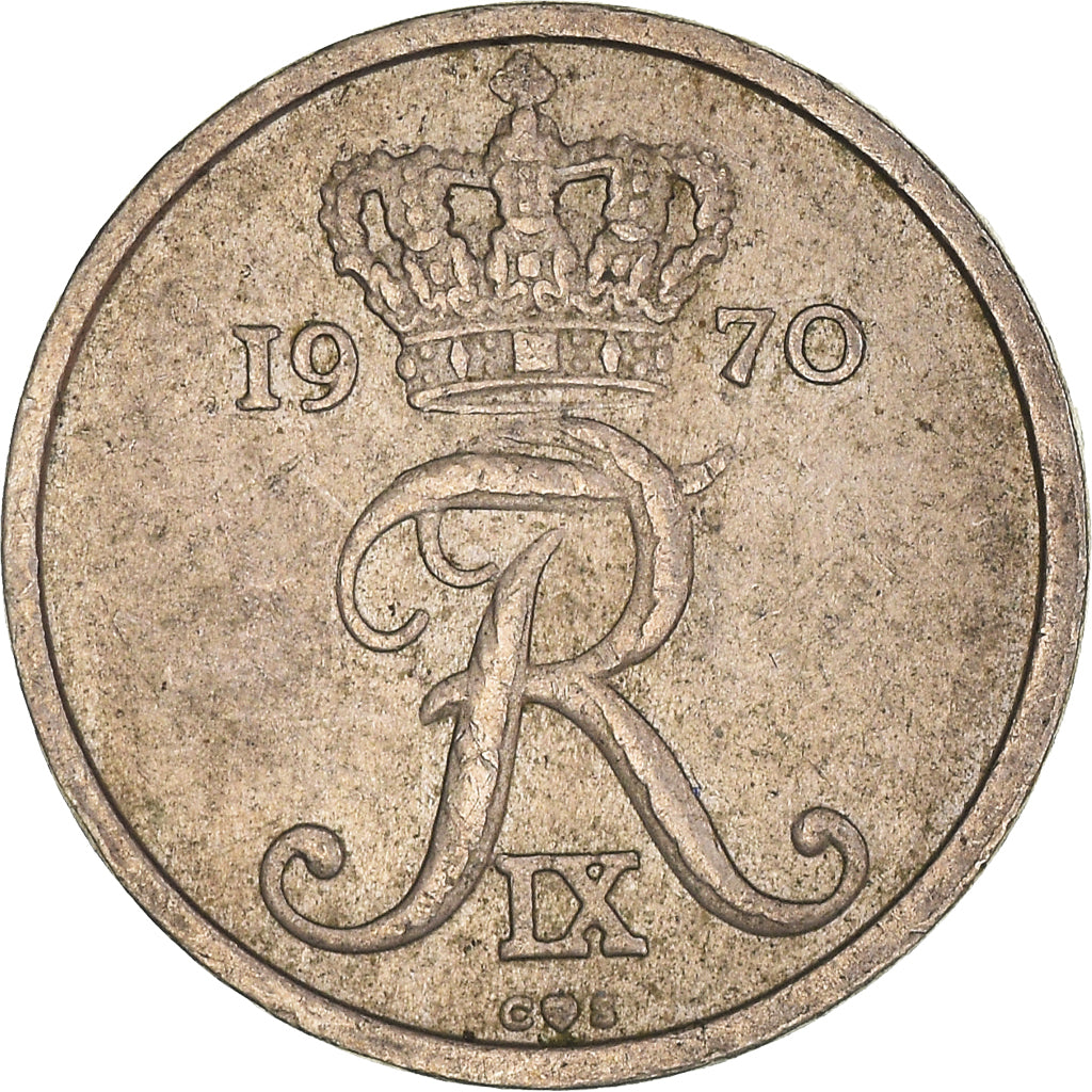 Munten, Denemarken, 10 Öre, 1970