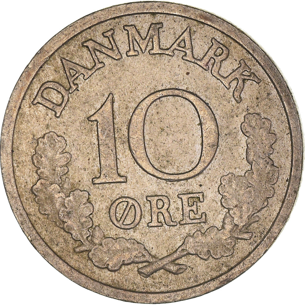 Munten, Denemarken, 10 Öre, 1970