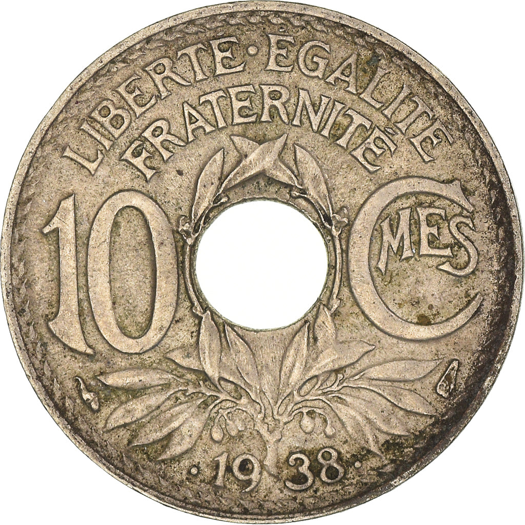 Munten, Frankrijk, 10 Centimes, 1938