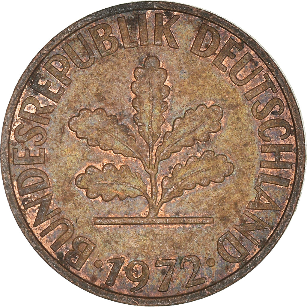 Moneta, GERMANIA - REPUBBLICA FEDERALE, 2 Pfennig, 1972