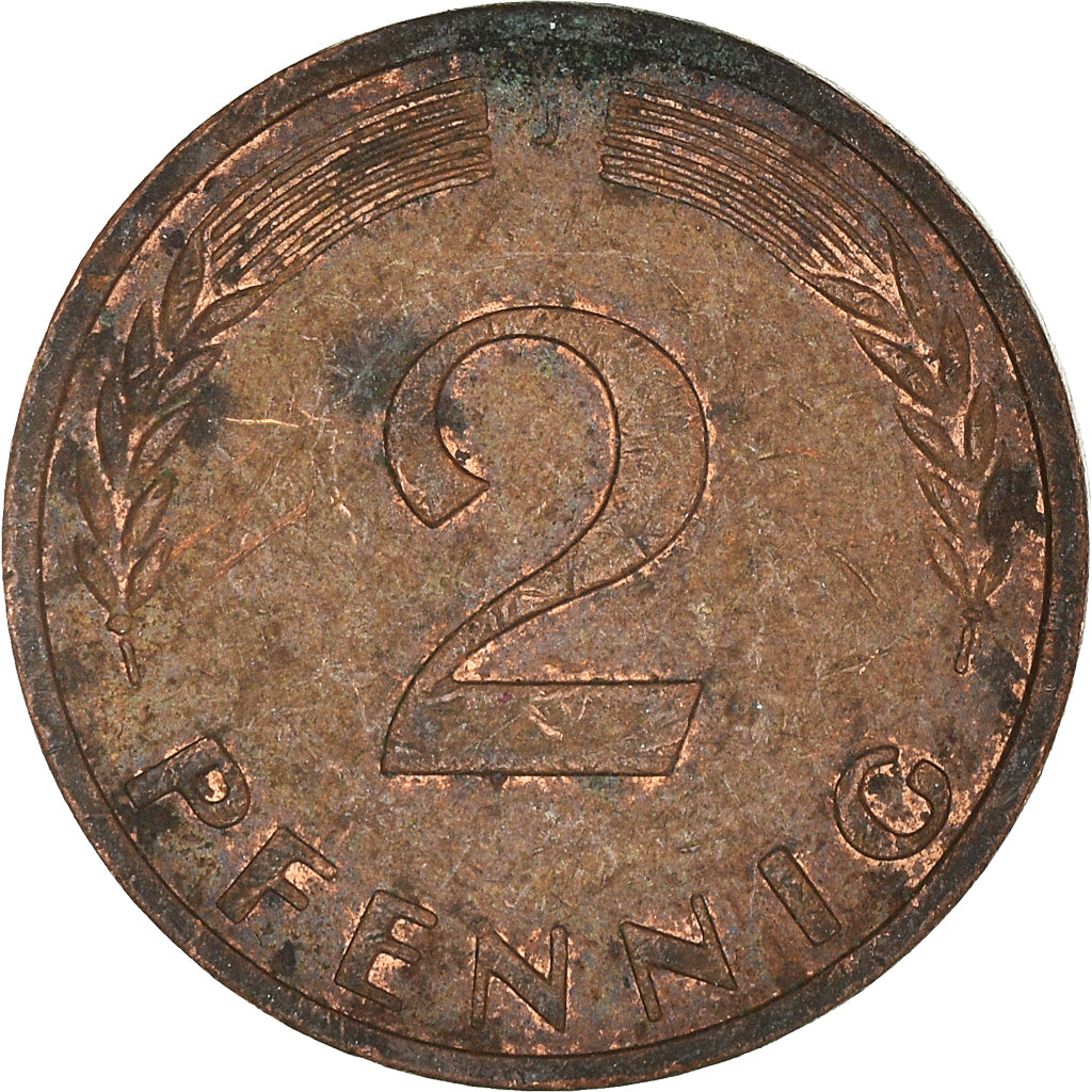 Moneta, GERMANIA - REPUBBLICA FEDERALE, 2 Pfennig, 1972