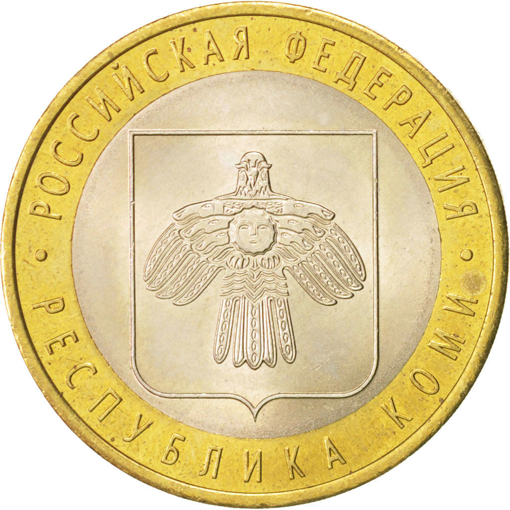Münze, Russland, 10 Roubles, 2009, St. Petersburg, UNZ, Bi-Metallic, KM:996