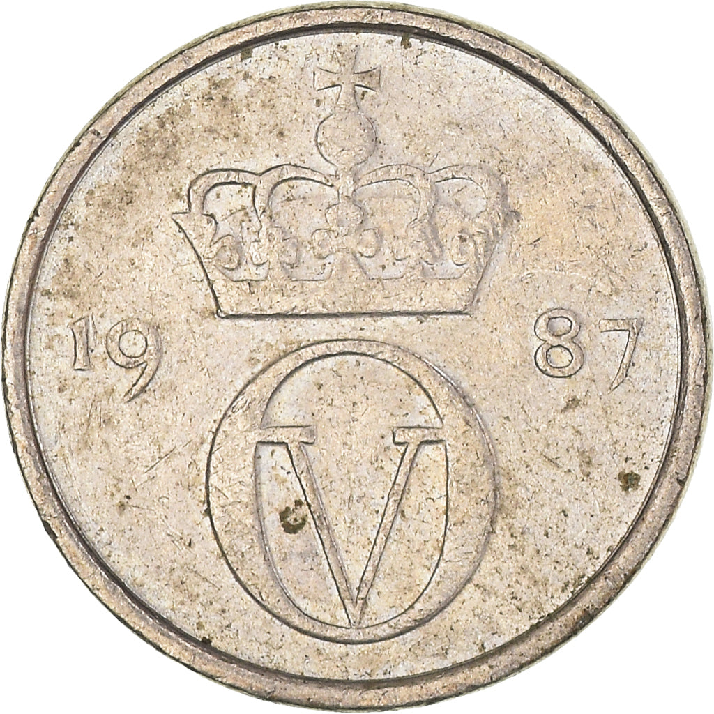 Moneda, Noruega, 10 Öre, 1987