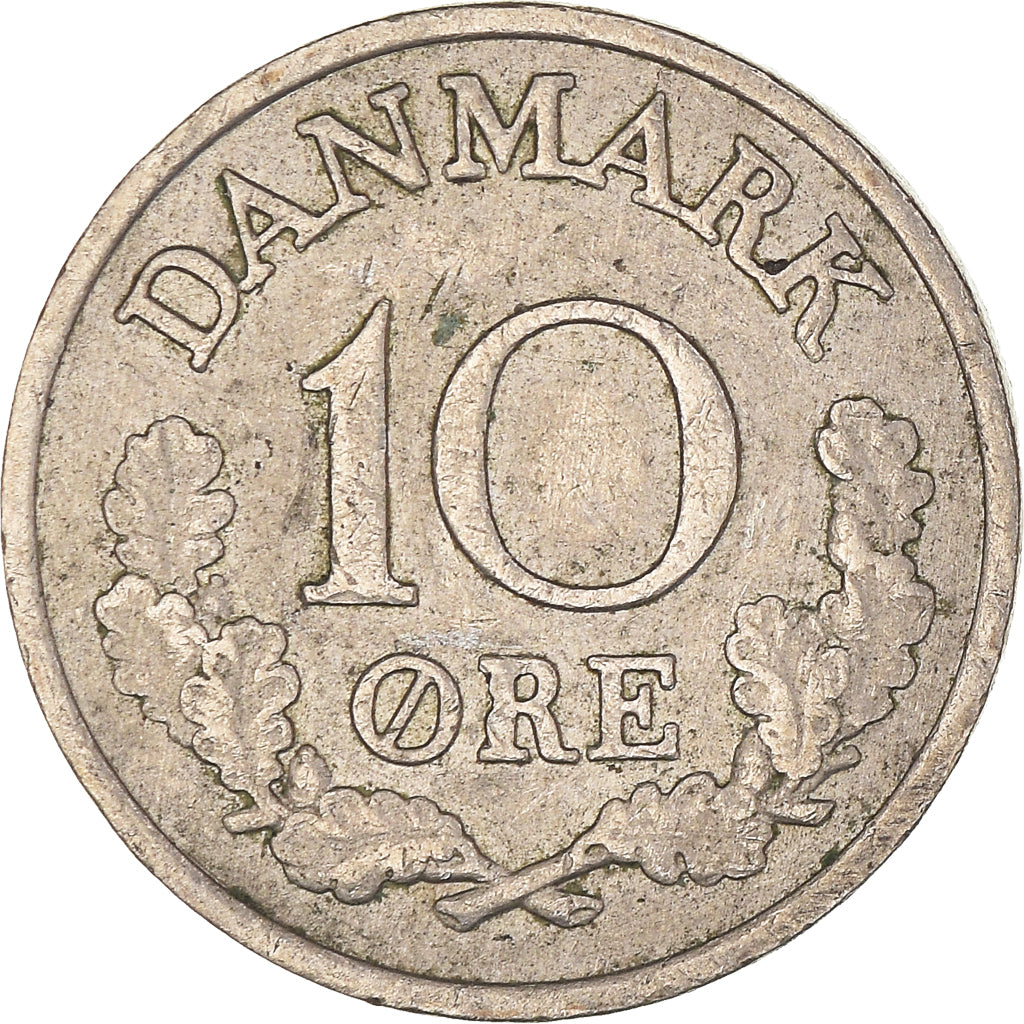 Munten, Denemarken, 10 Öre, 1961