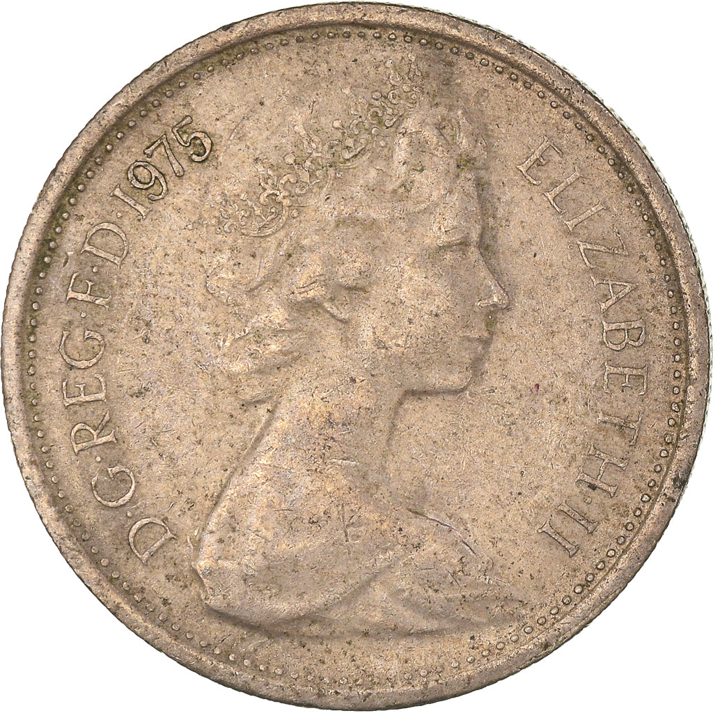 Münze, Großbritannien, 5 New Pence, 1975