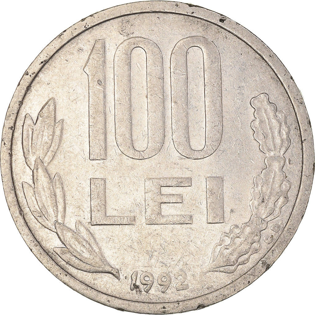 Moneda, Rumanía, 100 Lei, 1992
