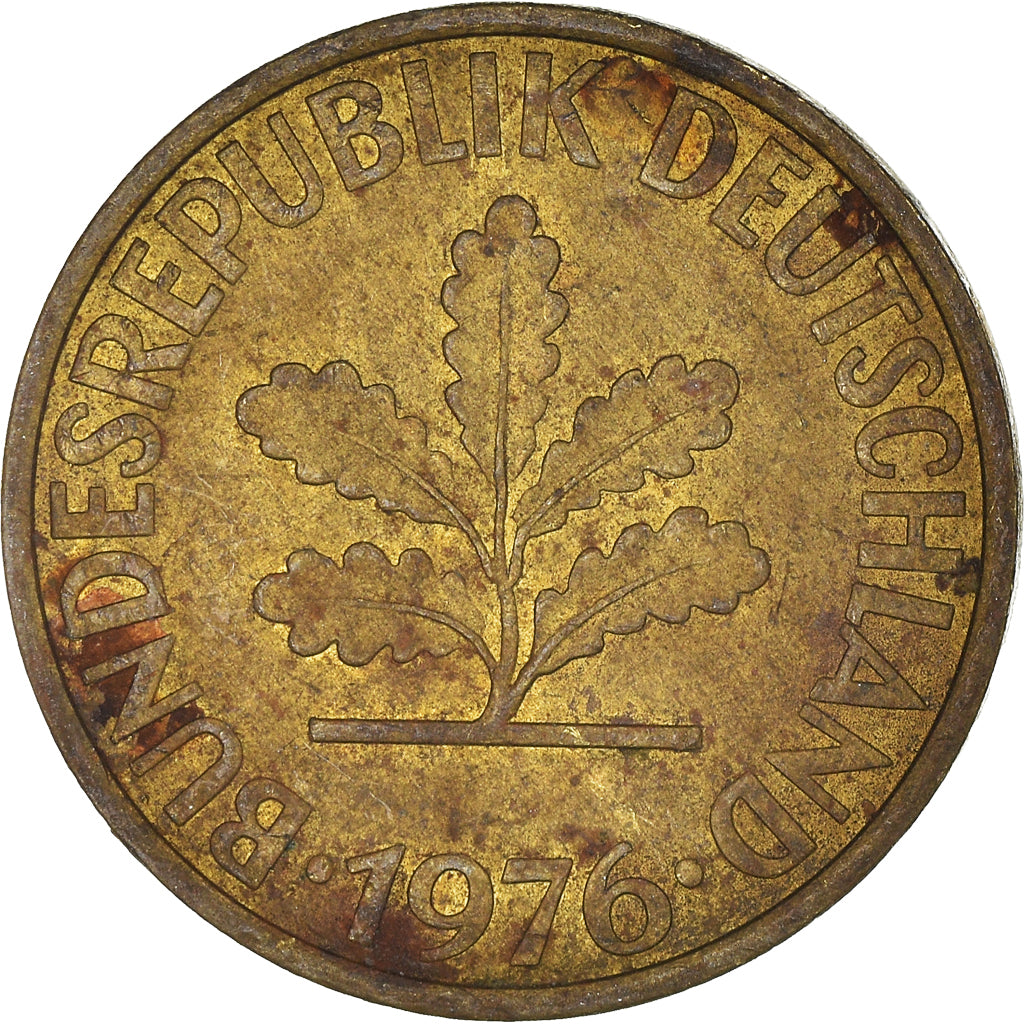 Munten, Federale Duitse Republiek, 10 Pfennig, 1976