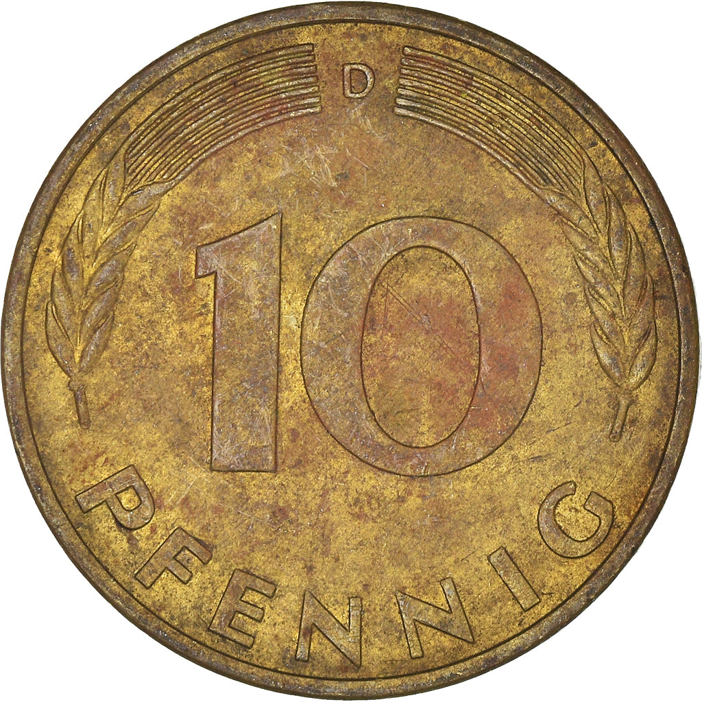 Munten, Federale Duitse Republiek, 10 Pfennig, 1976