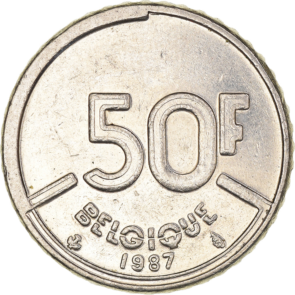 Moneta, Belgio, 50 Francs, 50 Frank, 1987