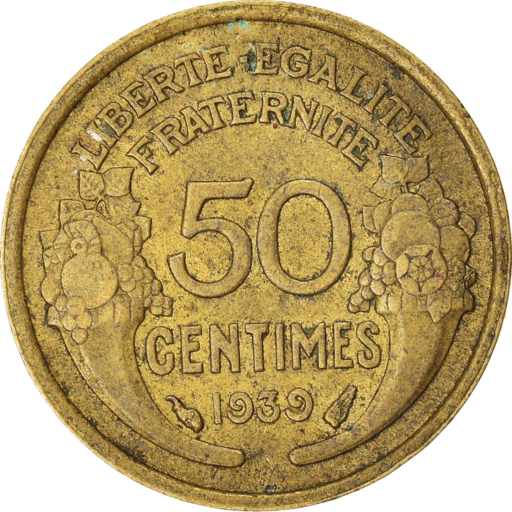 Moneta, Francja, 50 Centimes, 1939