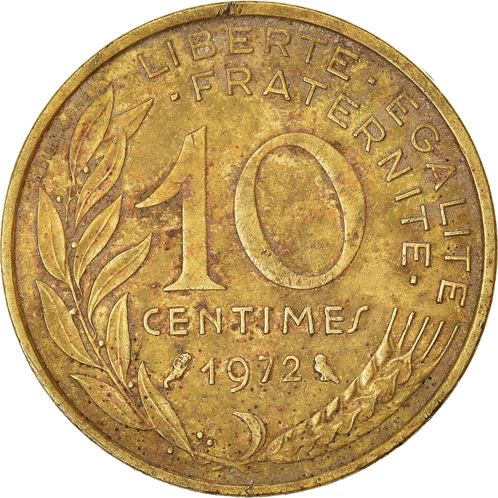 Munten, Frankrijk, 10 Centimes, 1972