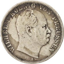 German States, PRUSSIA, Wilhelm I, Thaler, 1867, Berlin, VF(30-35), Silver, K...
