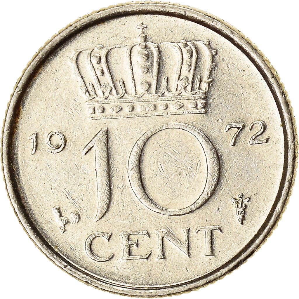 Münze, Niederlande, 10 Cents, 1972