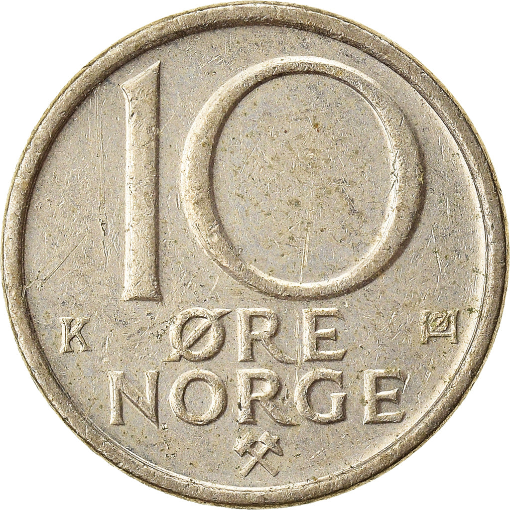 Moneda, Noruega, 10 Öre, 1986