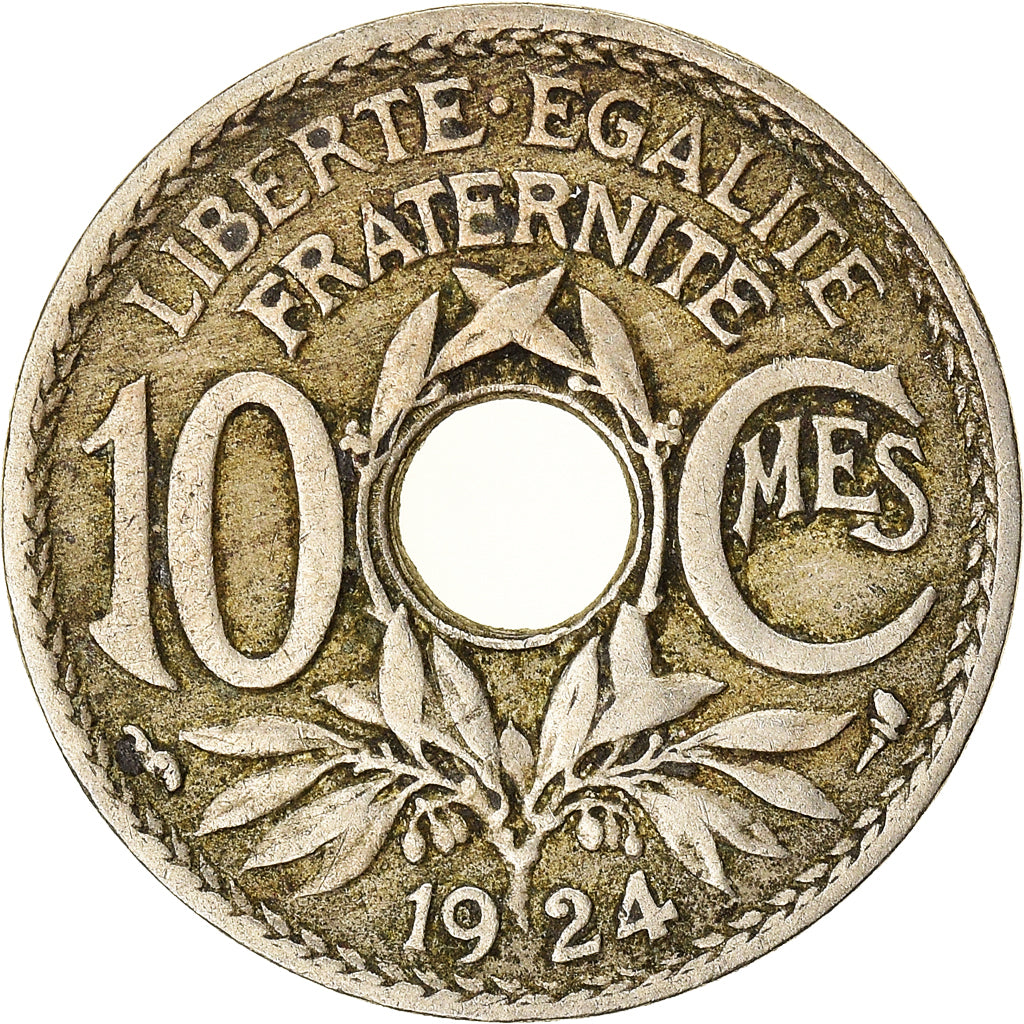 Moeda, França, 10 Centimes, 1924