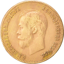 Russia, Nicholas II, 10 Roubles, 1899, St. Petersburg, BB+, Oro, KM:64