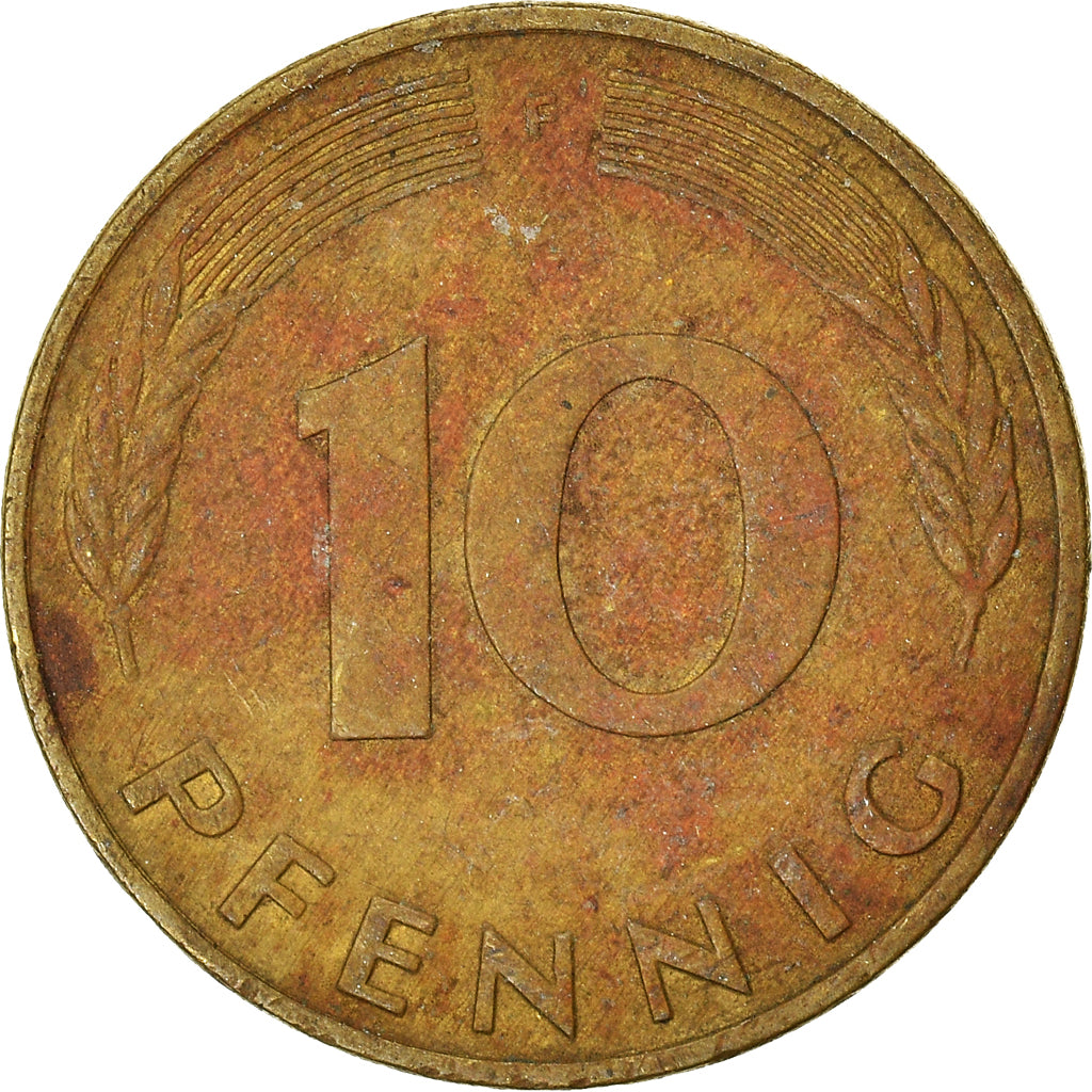 Moneta, GERMANIA - REPUBBLICA FEDERALE, 10 Pfennig, 1992