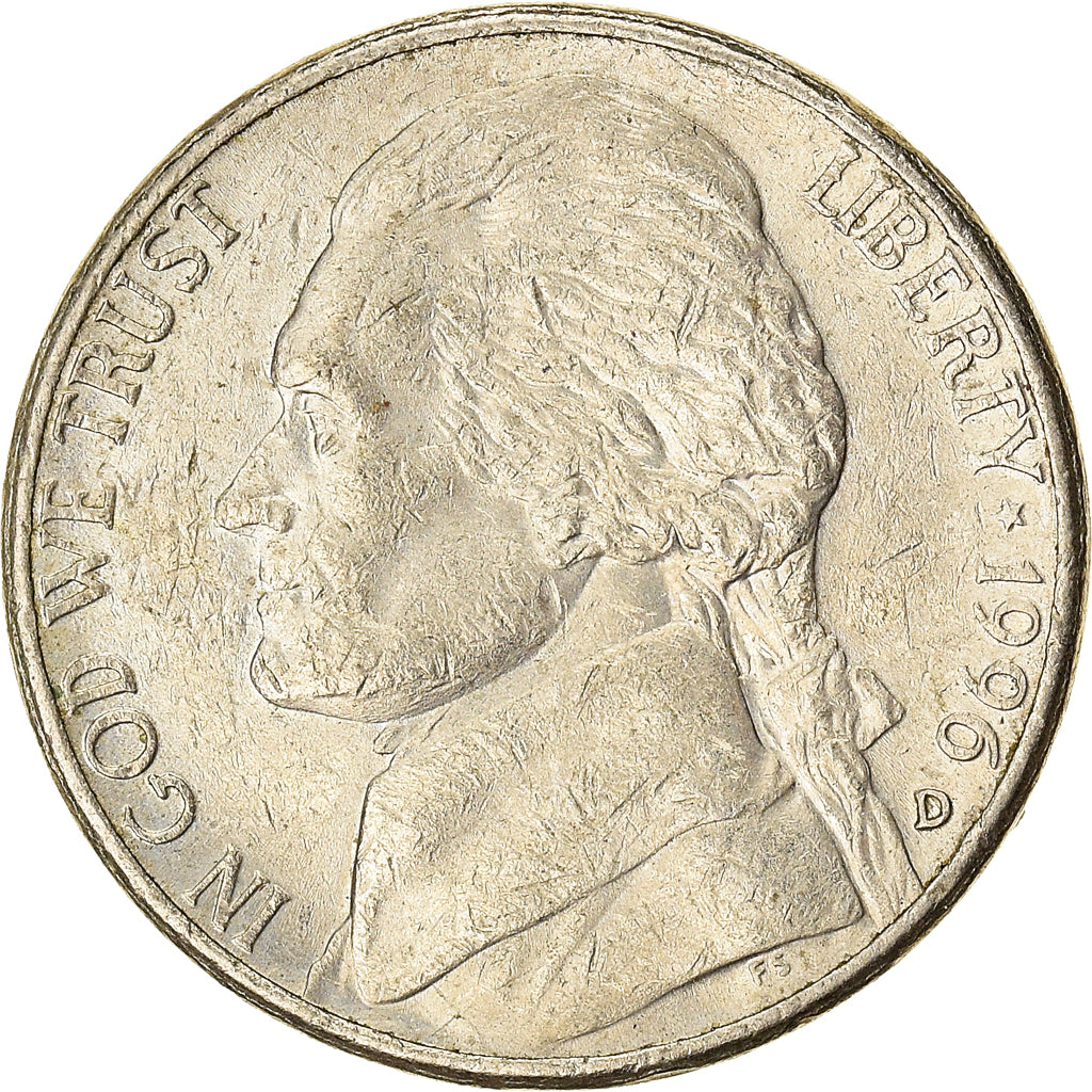 Coin, United States, 5 Cents, 1996