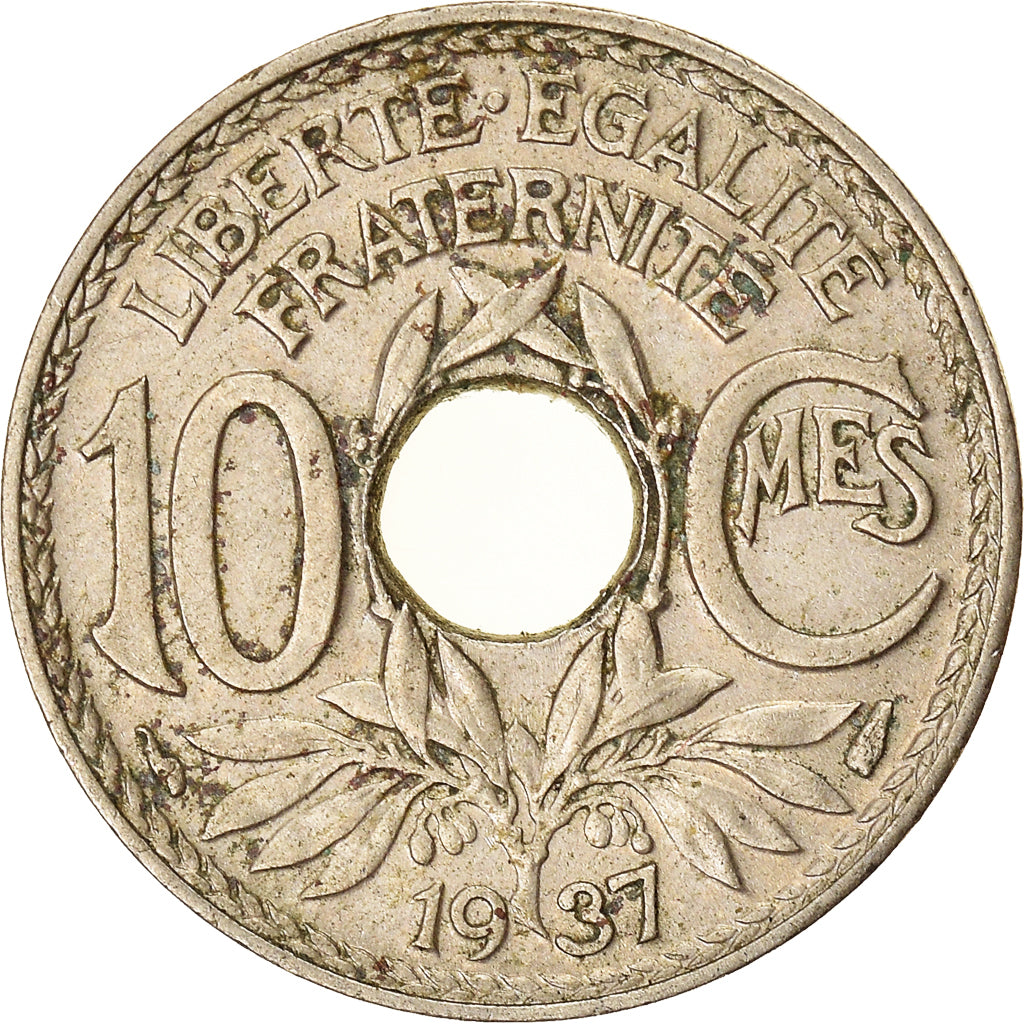 Munten, Frankrijk, 10 Centimes, 1937