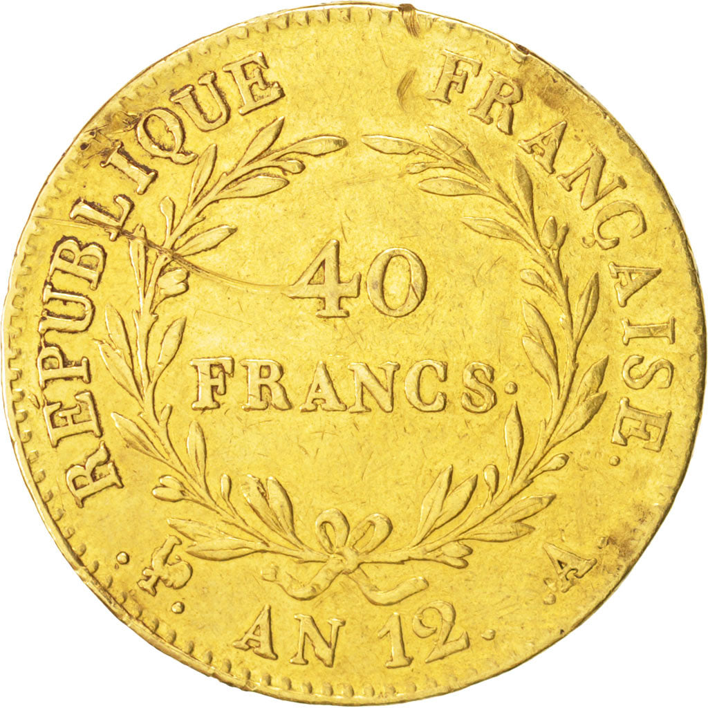 Frankreich, Napoléon I, 40 Francs, 1804, Paris, EF(40-45), Gold, KM:652, Gad...
