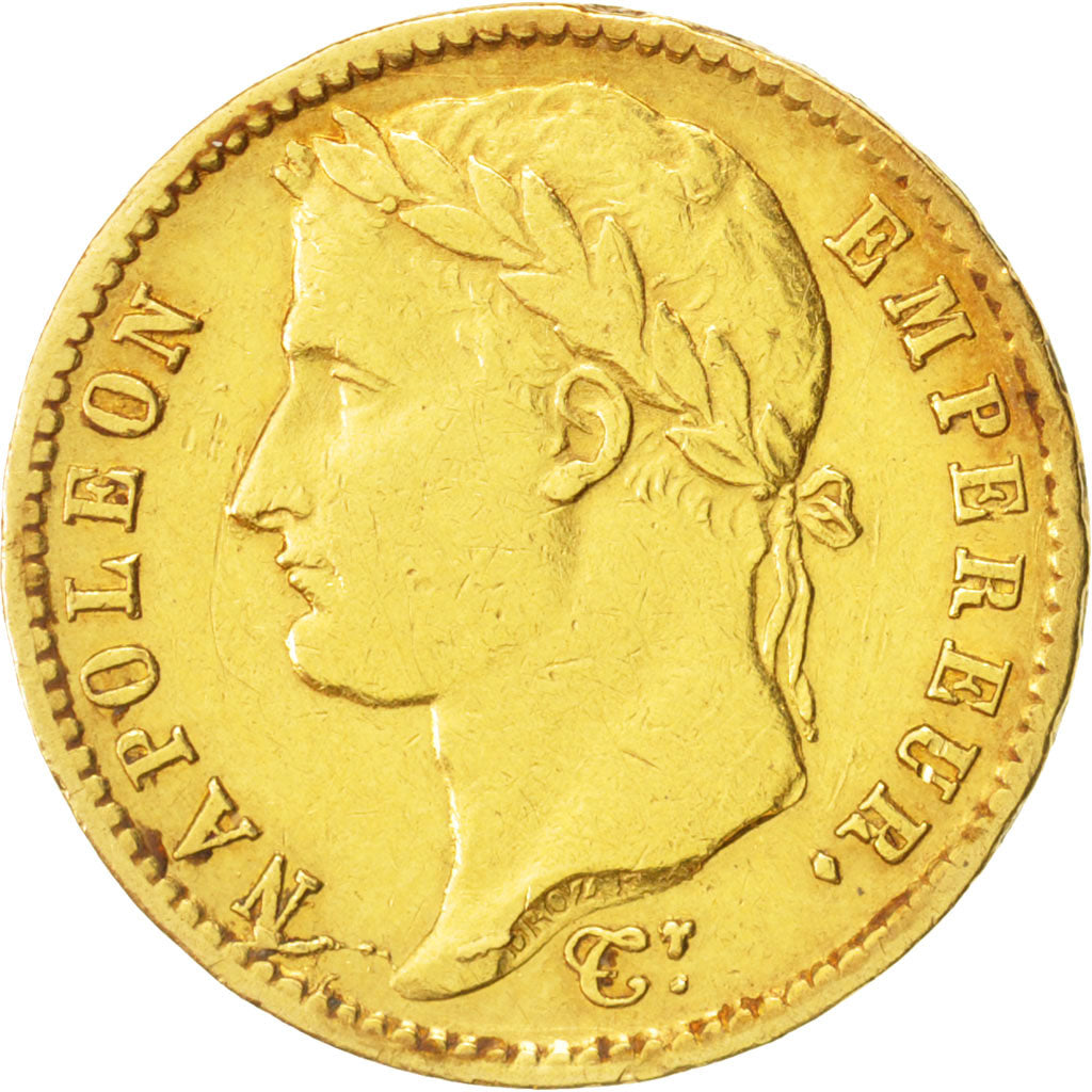 Francia, Napoléon I, 20 Francs, 1813, Paris, BB, Oro, KM:695.1, Gadoury:1025