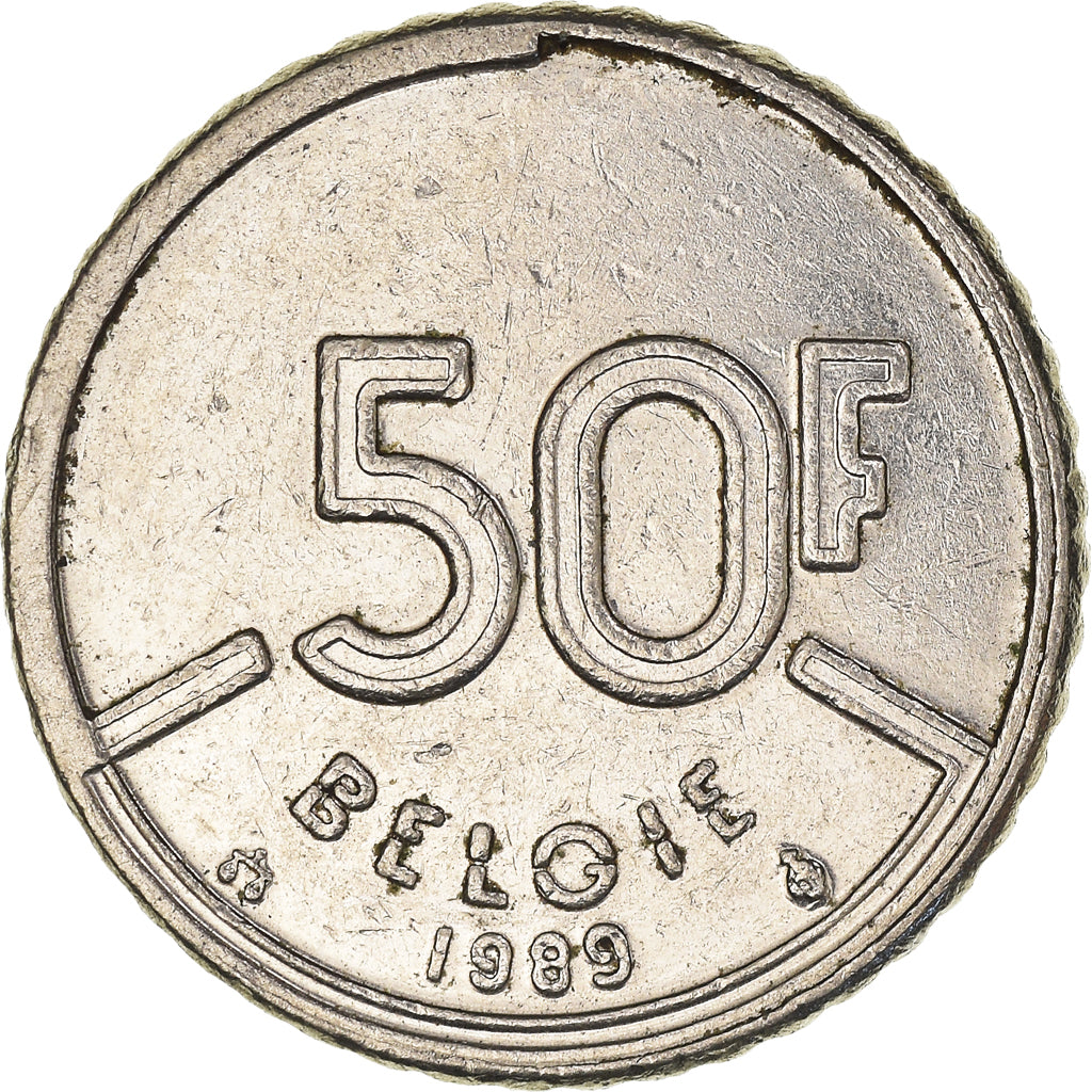 Moneta, Belgia, 50 Francs, 50 Frank, 1989