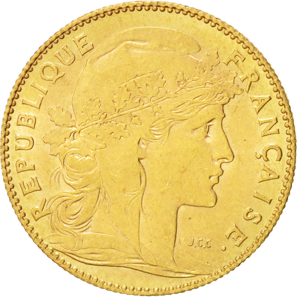 France, Marianne, 10 Francs, 1900, Paris, AU(55-58), Gold, KM:846, Gadoury:1017
