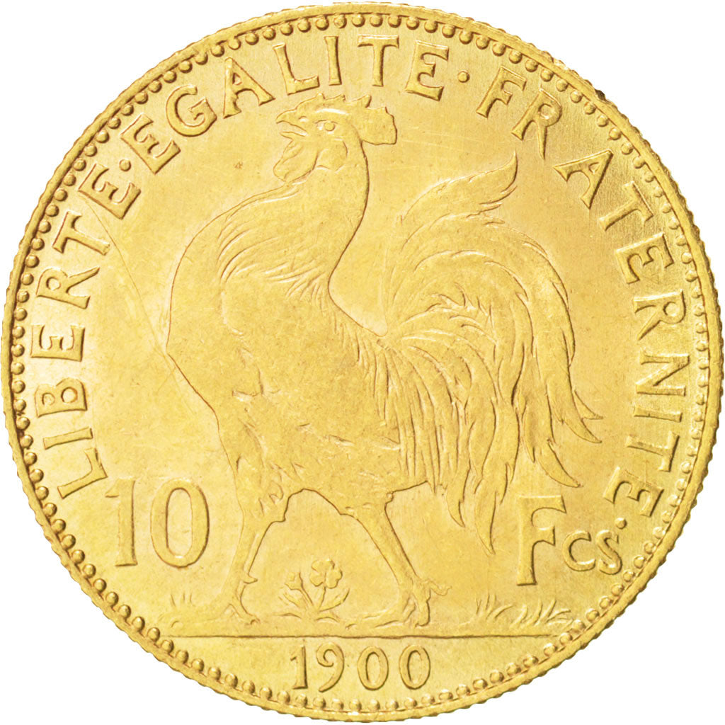 France, Marianne, 10 Francs, 1900, Paris, AU(55-58), Gold, KM:846, Gadoury:1017