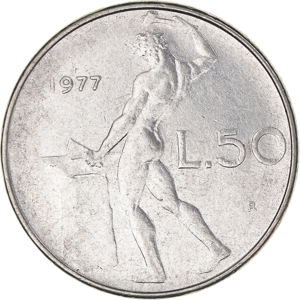 Munten, Italië, 50 Lire, 1977