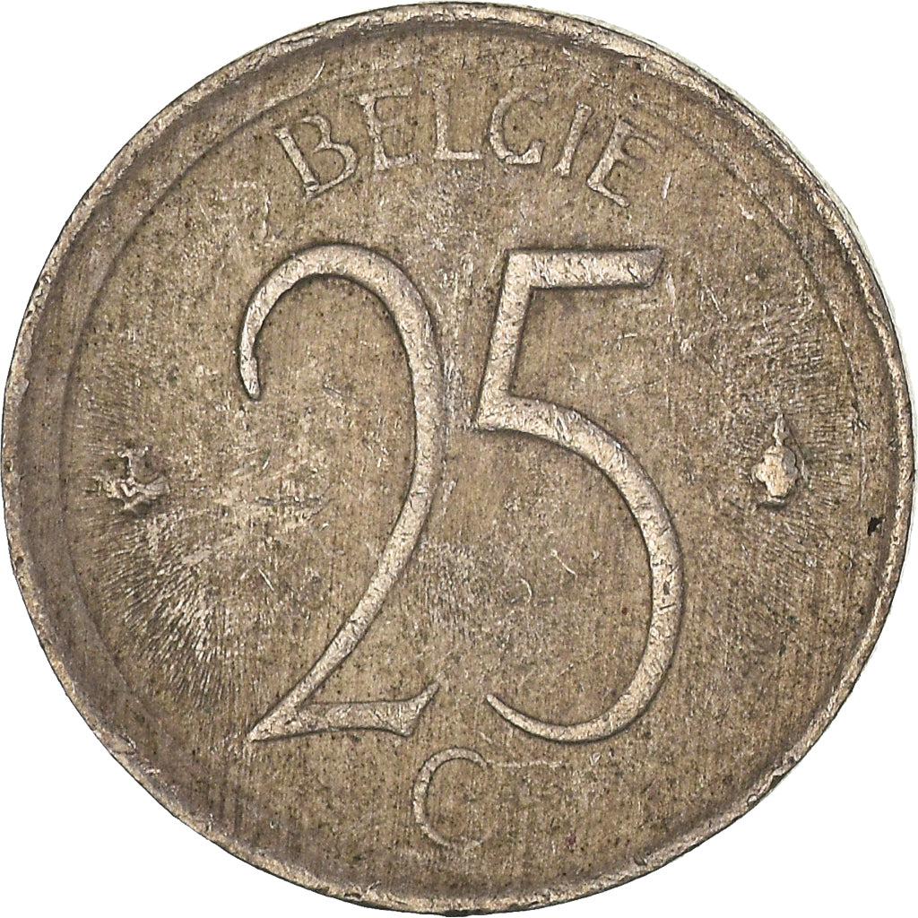 Moneta, Belgia, 25 Centimes, 1972
