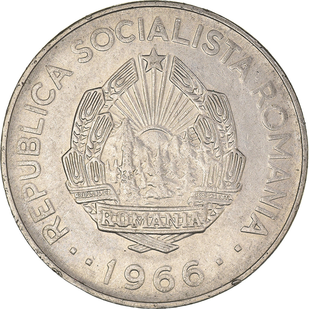 Monnaie, Roumanie, 3 Lei, 1966